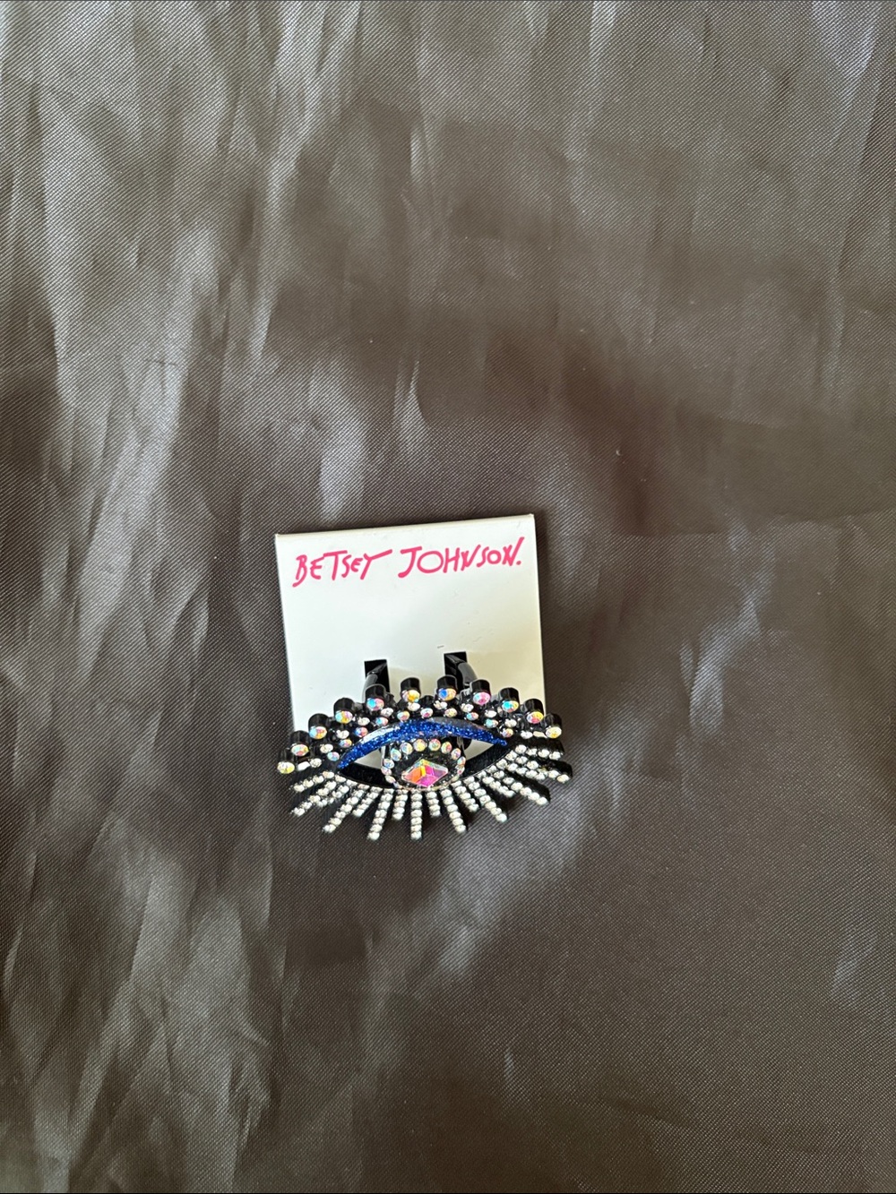 Betsy Johnson Faux Stone Evil Eye Cocktail Ring One Size - Picture 4 of 5